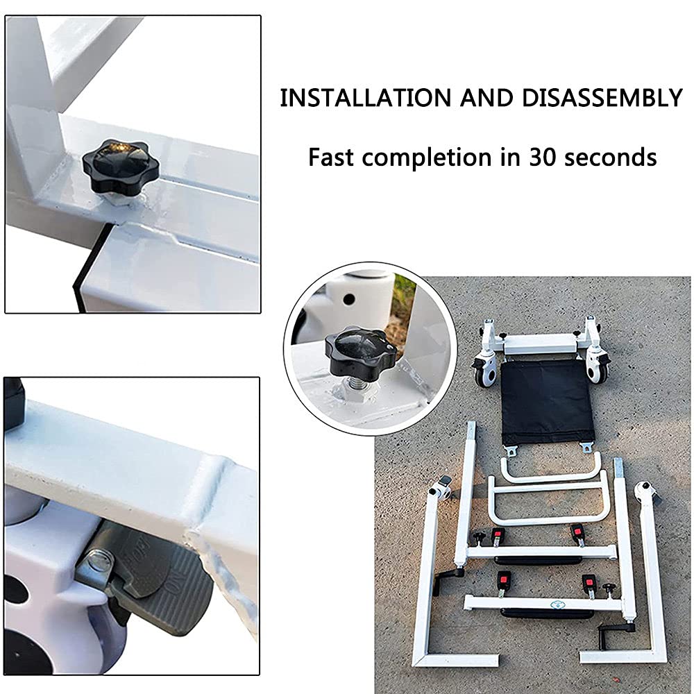 Elevador para Silla De Ruedas,EnfermeríA Sillas De Ruedas,MáQuina De Traslado para Elevador De Pacientes De Autoservicio con Asiento Blando Y Asiento De Inodoro.,B