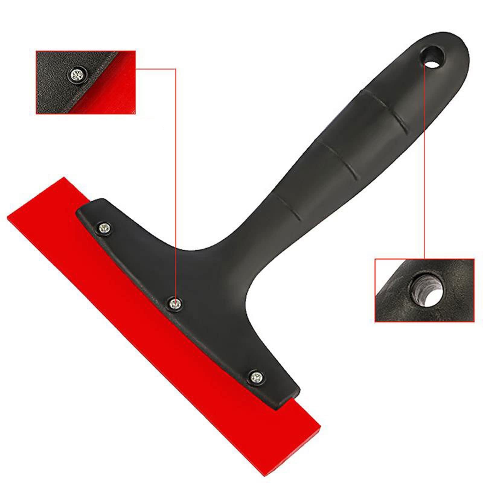 Rasquetas para Ducha, Escobilla de Ducha PP con Gancho Soporte Hoja Silicona for Espejo baño, Cristal Coche, Negro