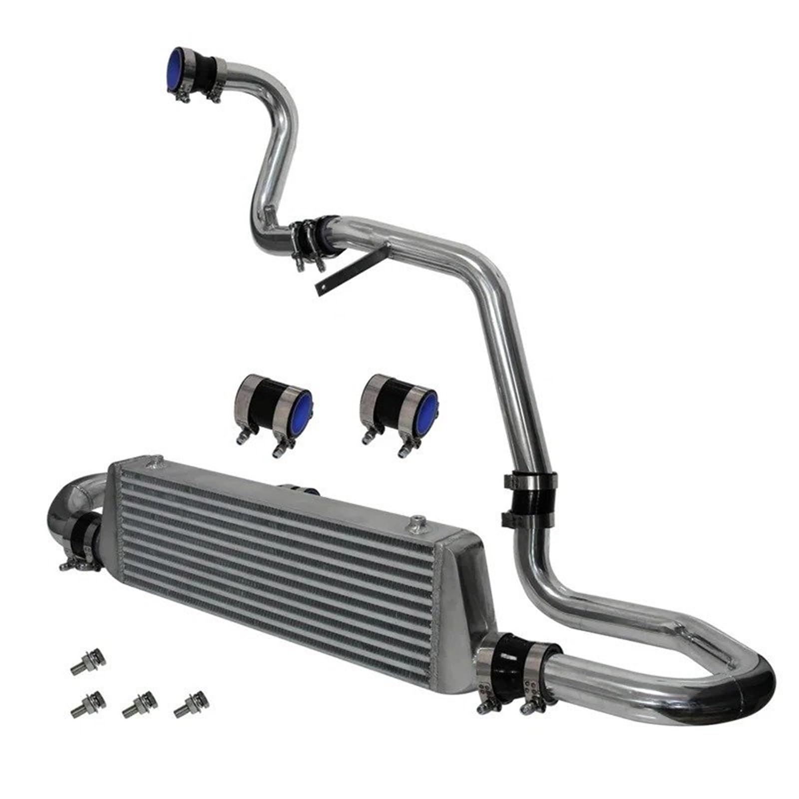 Intercooler Per VW Per Jetta Per Golf MK IV 1.8L Turbo 1998-2005 Aggiornamento In Alluminio Lucido Intercooler Anteriore E Kit Tubi
