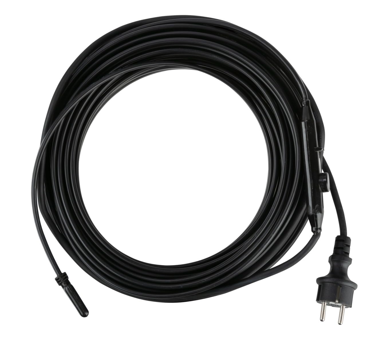 SPC PRO - Cable calefactor anticongelante autorregulador para tuberías y tuberías con termostato bimetálico y conector Shuko (15 m)