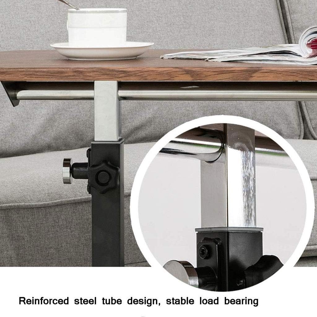 Folding Computer Desk,Mobile Standing Desk Height Adjustable Stand Up Computer Work Station Rolling Presentation Cart (Color : D) (White Patch Five)