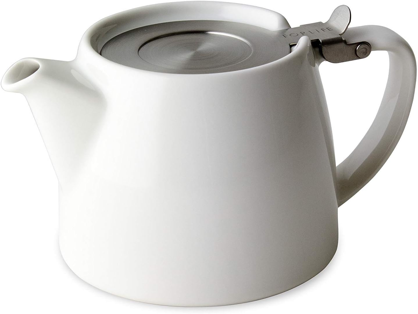 Forlife Stump Loose Leaf Teapot With Infuser 18 Ounces White Plus A