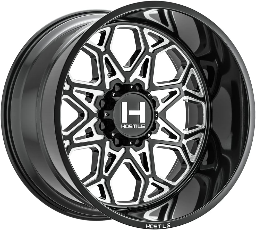 Hostile H132 Anvil 20x10 8x170-19mm Black/Milled Wheel Rim 20" Inch
