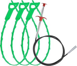 sourcing map Drain Clog Remover Tool 63inch S...,