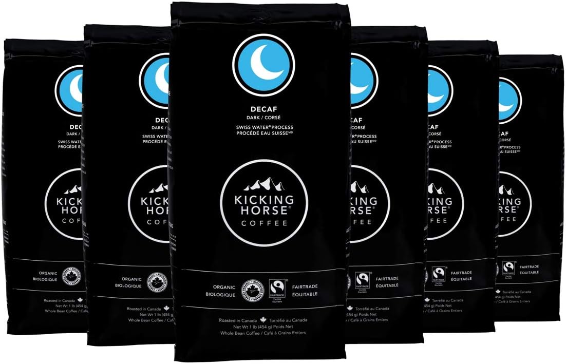 Kicking Horse Coffee Decaf, Swiss Water Process, Dark Roast, Whole Bean