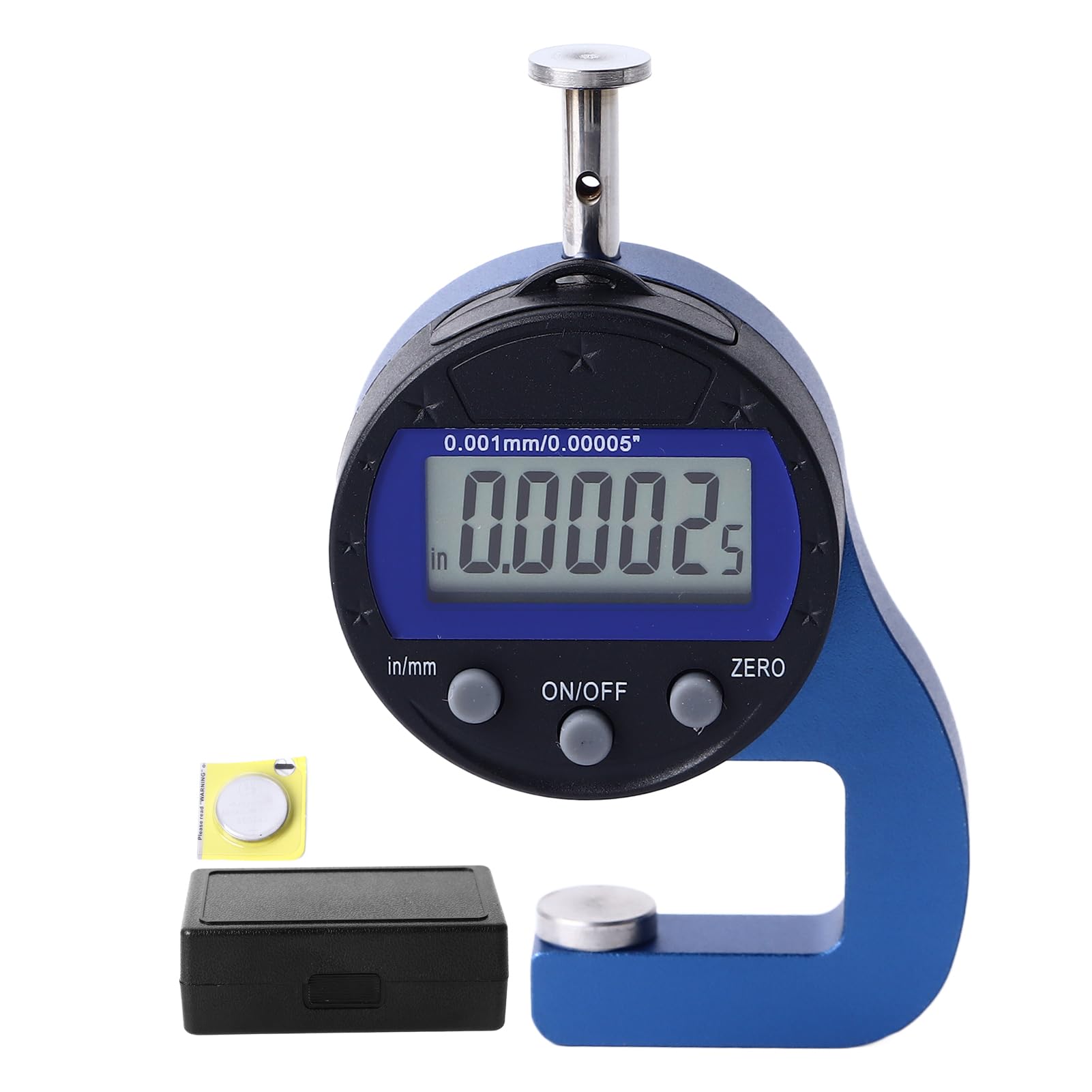 Calibro digitale Mavaol Risoluzione 0,001 mm Strumento di misurazione di precisione in lega di alluminio Batteria Ideale per hobbisti e professionisti dello spessore della carta