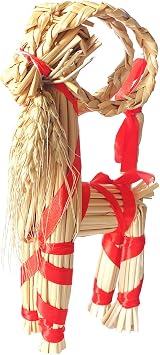 Straw Goat Christmas Goat Swedish Straw Goat Handmade Julcock Yule Goat Messenger - Childhood Memory Series Decora 4in*1.8in*8in