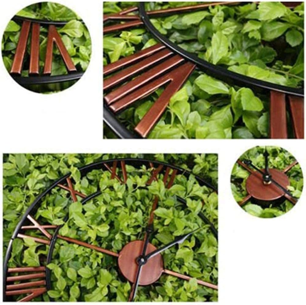 Retro Roman Silent Wall Clock Garden Clocks Outdoor Waterproof Iron Art Ornaments Outside Clock Outdoor Wall Clock