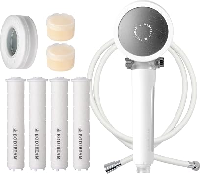 Shower Head Filter Pure White + Carbon Ring Filter + Sediment Filter + Vitamin C Filter Refill Replacements 2 for Showerhead, Bundle of 5 pcs