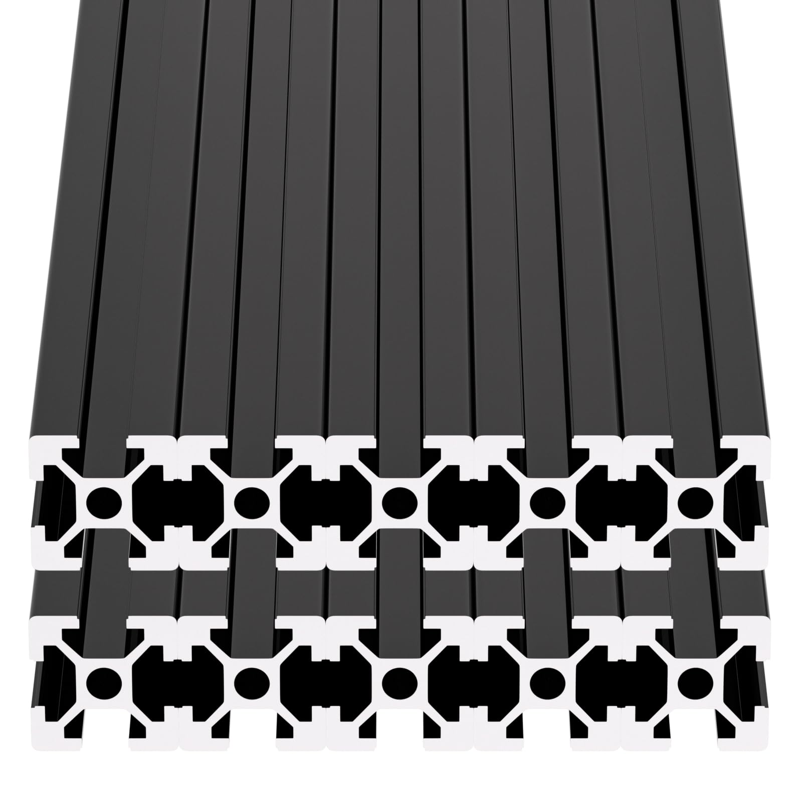 GASHER 10PCS Aluminum Extrusion Black 300mm T Slot 2020 Aluminum Profile Extrusion Linear Rail Extrusion European Standard, for 3D Printer Parts and CNC Machine (11.8") — Amazon image 7
