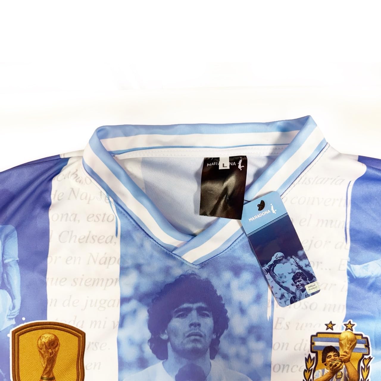 Soul up Camiseta de Fútbol Diego Armando Maradona - El Pibe de Oro. Réplica Oficial. Camiseta de Fútbol Argentina para Niño y Adulto.