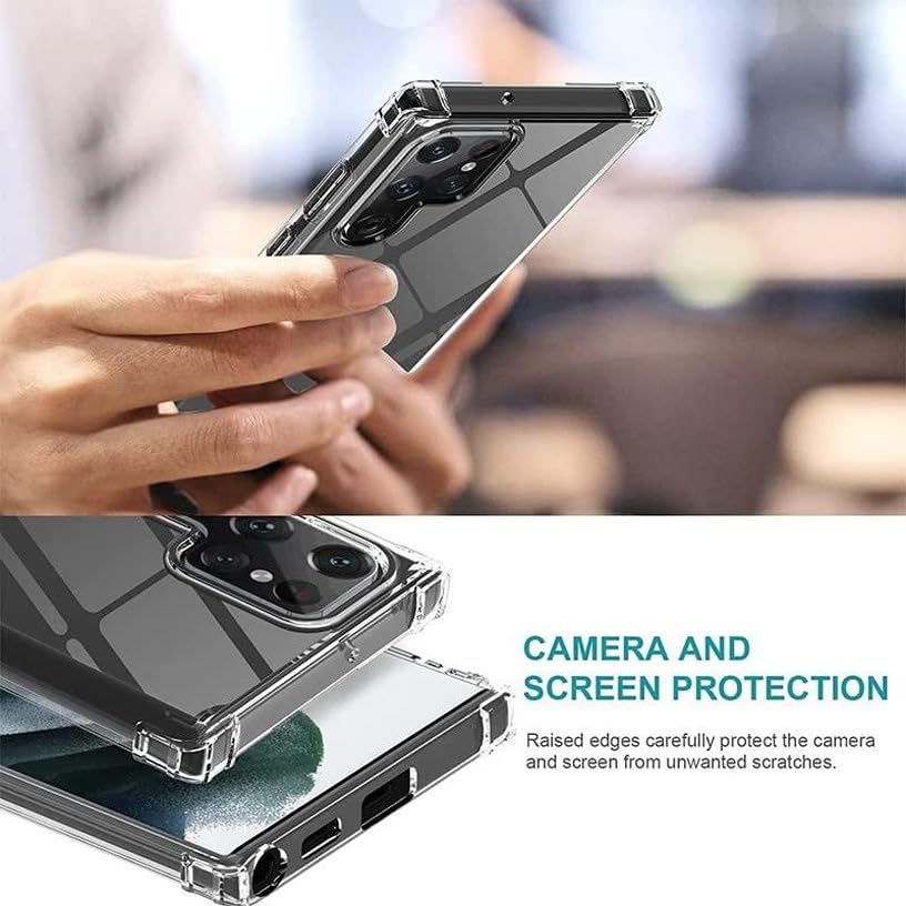Image of BOXXO Flexible Back Cover for Samsung Galaxy S23 Plus 5G | Back Cover Transparent Clear Shockproof Case Four Corner Protection | Slim Protective Mobile Phone Cover for Samsung Galaxy S23 Plus 5G