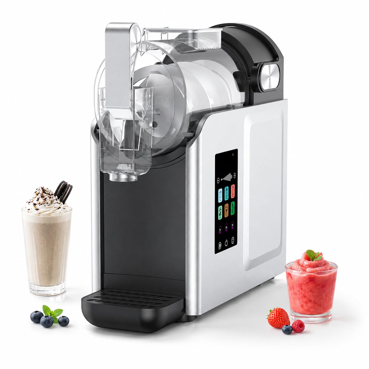 richigblosmum Ice Cream Maker / 2L Slushie Machine for Milkshake & Drinks