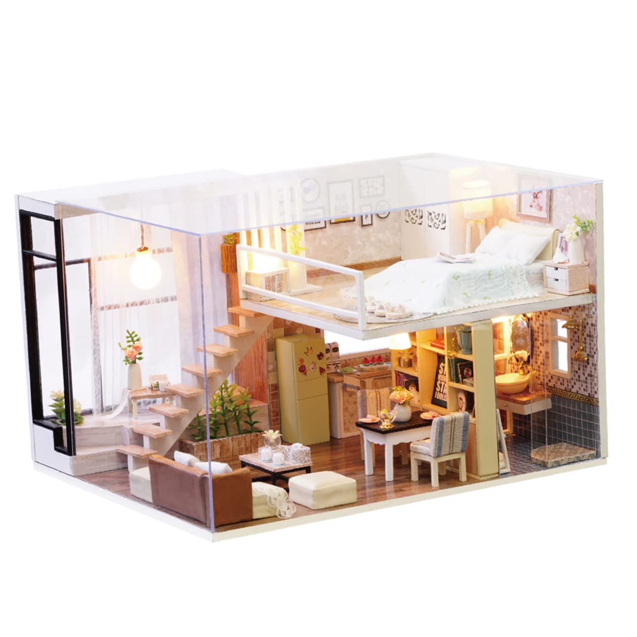 Buy DIY Mini House Kit DIY miniature room kit 3D House Model dollhouse