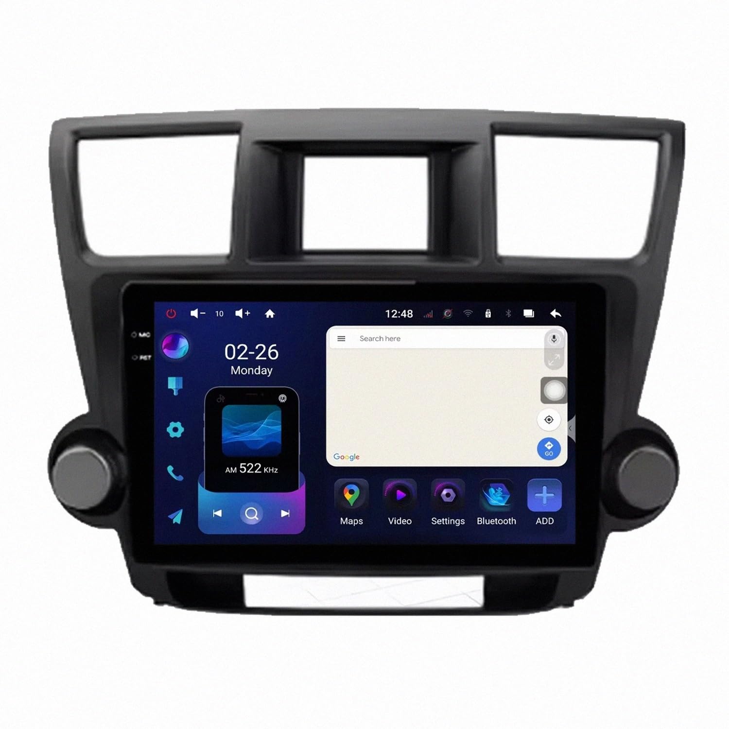 Radio coche 2 DIN con 4G+64G, pantalla fluida y Android Auto inalámbrico para Highlander 8