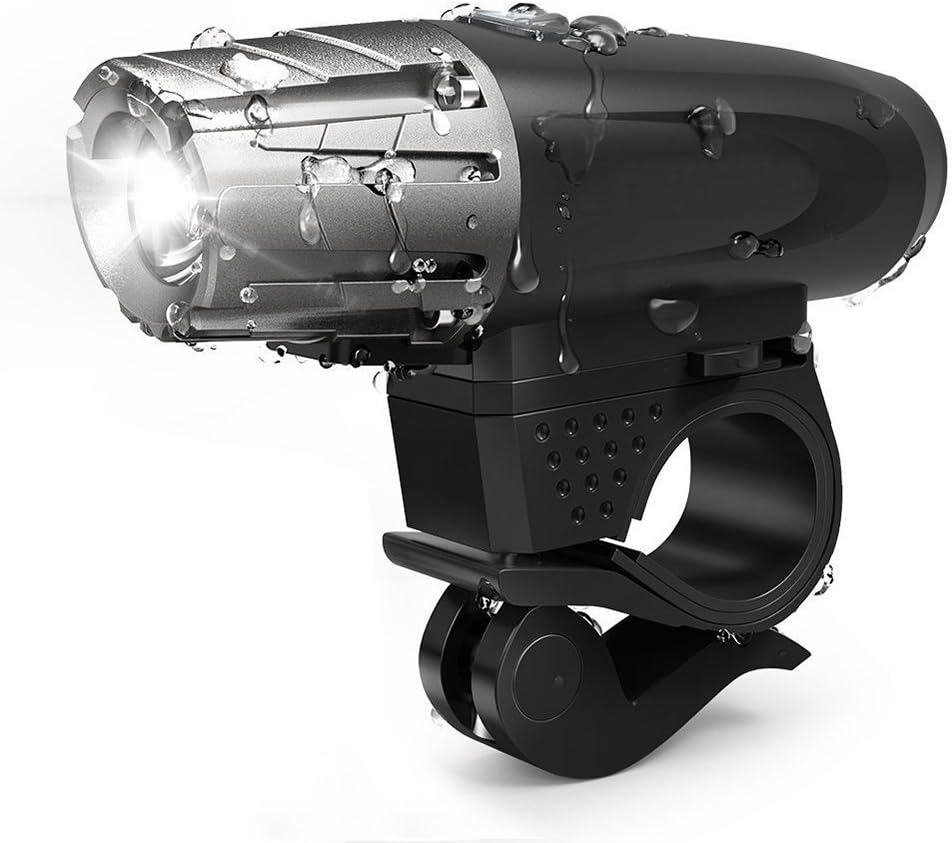Front Bike Lights USB Rechargeable, LED Super Bright, Detachable Easy Mounting Clamp, COB
