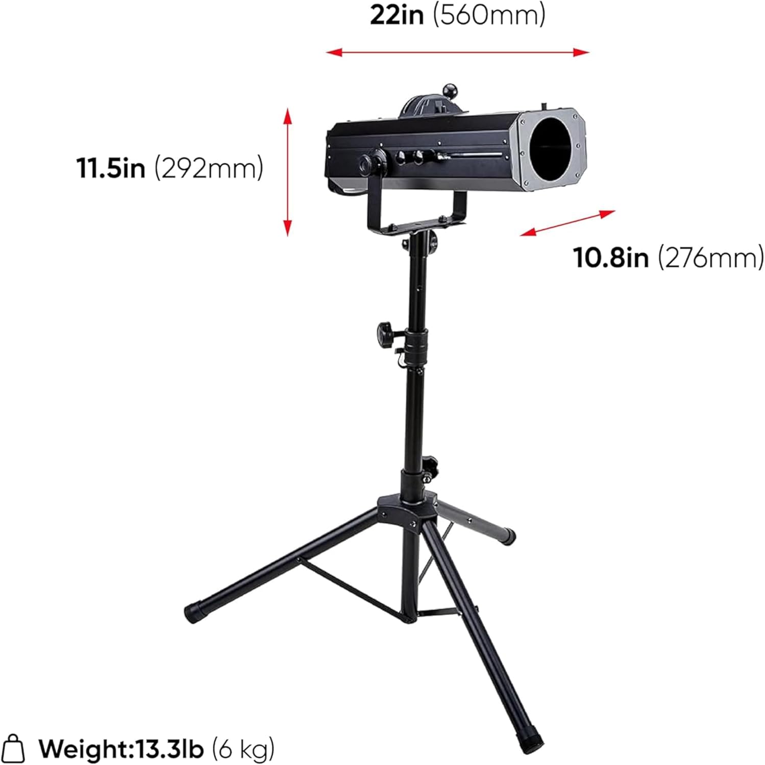 Chauvet DJ LED 75ST Followspot Bundle with Stand, DMX Cable, and Austin Bazaar Polishing Cloth