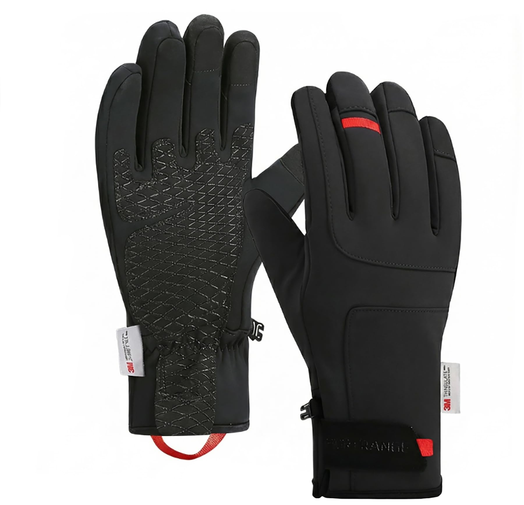 Winter Cold Weather Gloves Mens,Waterproof Windproof Ski Gloves, Anti-Slip Touchscreen Thermal Mittens for Outdoor Work Winter Sports Hiking