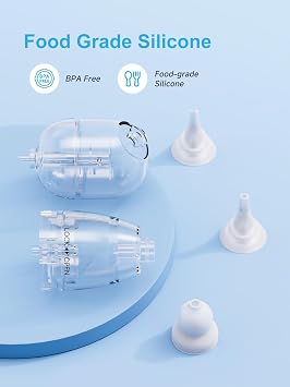 Nasal Aspirator Replacement Tips 6Pcs, Food-Grade Silicone, Ultra-Soft Baby Nose Sucker Replacement Parts Compatible with GROWNSY, Watolt, LittleTora, HEYVALUE, Cocobela, X-Bosak