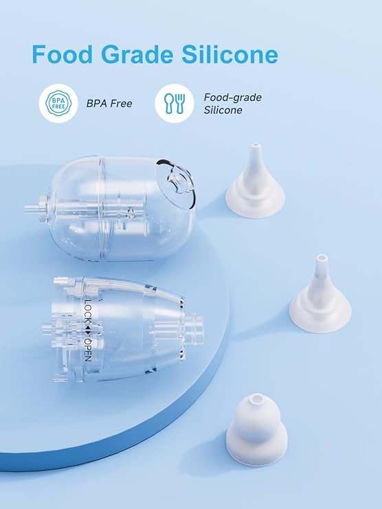 Nasal Aspirator Replacement Tips 6Pcs, Food-Grade Silicone, Ultra-Soft Baby Nose Sucker Replacement Parts Compatible with GROWNSY, Watolt, LittleTora, HEYVALUE, Cocobela, X-Bosak