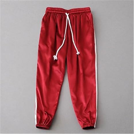 red stripe joggers womens