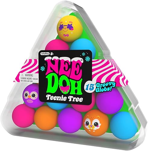 Miniatura 2 de NeeDoh SQMGT23 - Paquete de 15 juguetes sensoriales para ansiedad con 3 juguetes coleccionables para aliviar el estrés, bolas coleccionables para el