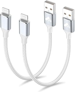 iPhone Charger Cable,2Pack 0.3M iPhone Lightning Cable MFi Certified iPhone Cable Braided Short iPhone Charger Lead Fast Charging Cable for iPhone 13 12 11 Pro Max XR XS Max X 10 8 7 6 Plus SE,iPad