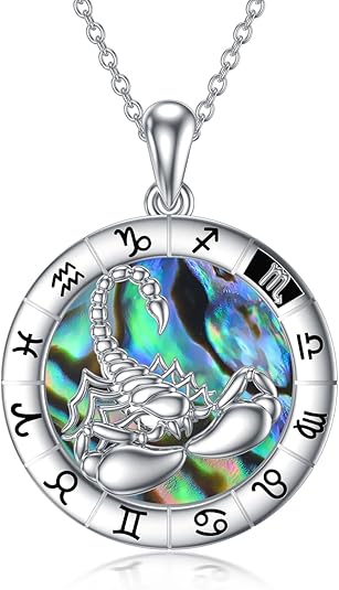 PELOVNY Zodiac Necklace 925 Sterlign Silver Constellation Pendant Astrology Horoscope Zodiac Sign Jewelry Christmas Birthday Gifts for Women Astrology Lovers