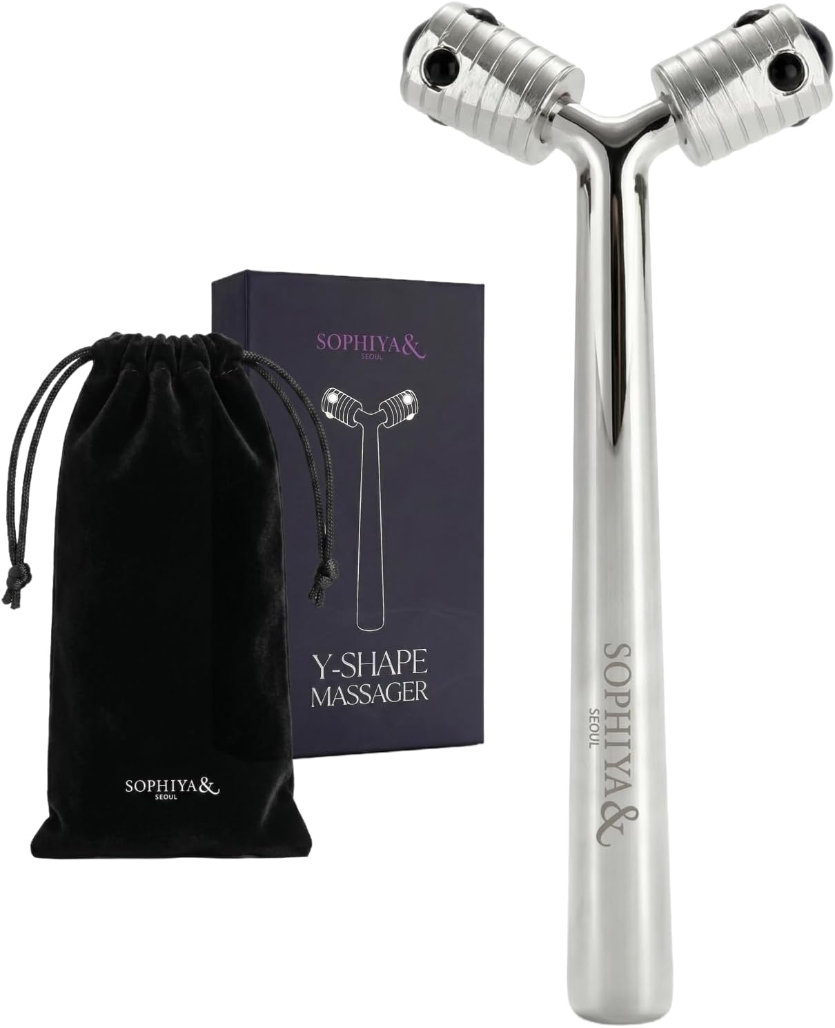 SOPHIYA& 3D Facial Roller with Zinc Alloy Y-Shape Massager