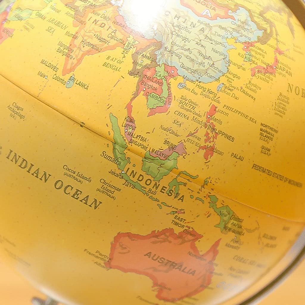 Globus biurowy w stylu retro Mini Globe z aluminiową podstawą 5(Small B)