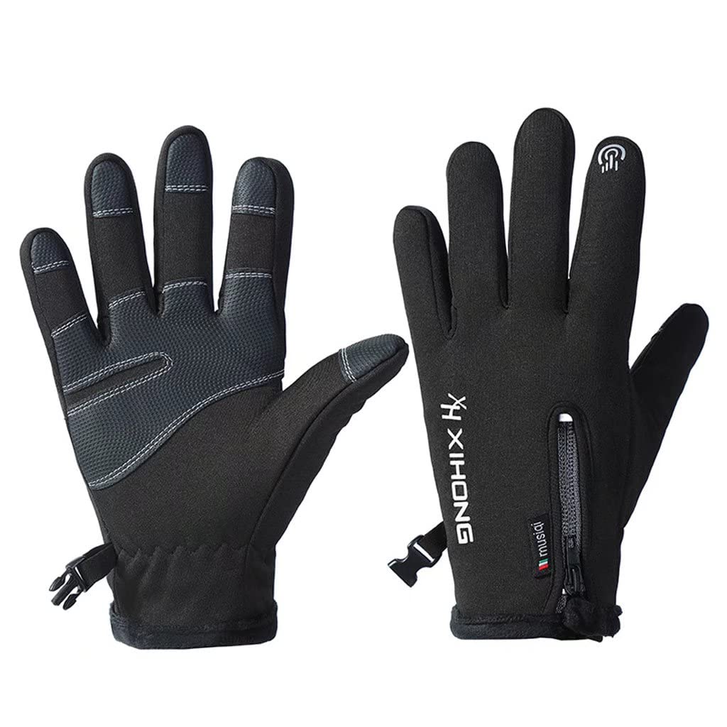 Guanti da Corsa Invernali per Uomo, Guanti Termici Antivento, Guanti Touch Screen, Guanti da Ciclismo Antiscivolo per Sport all'Aria Aperta, Guida, Lavoro