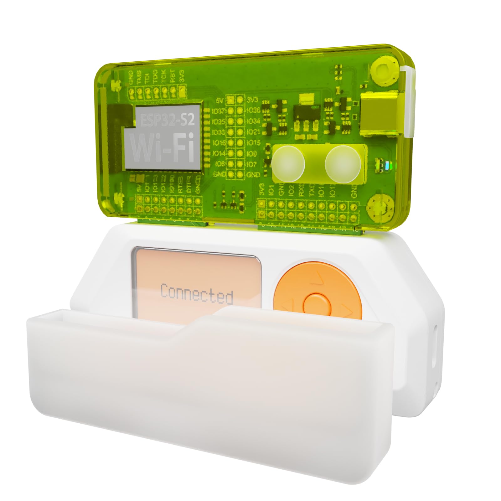 HCJYC Protection Case for Flipper Zero Wi-Fi Dev Board V1 ESP32-S2, Accessories Compatible with Flipper Zero WiFi Dev Board - Green with Transparent