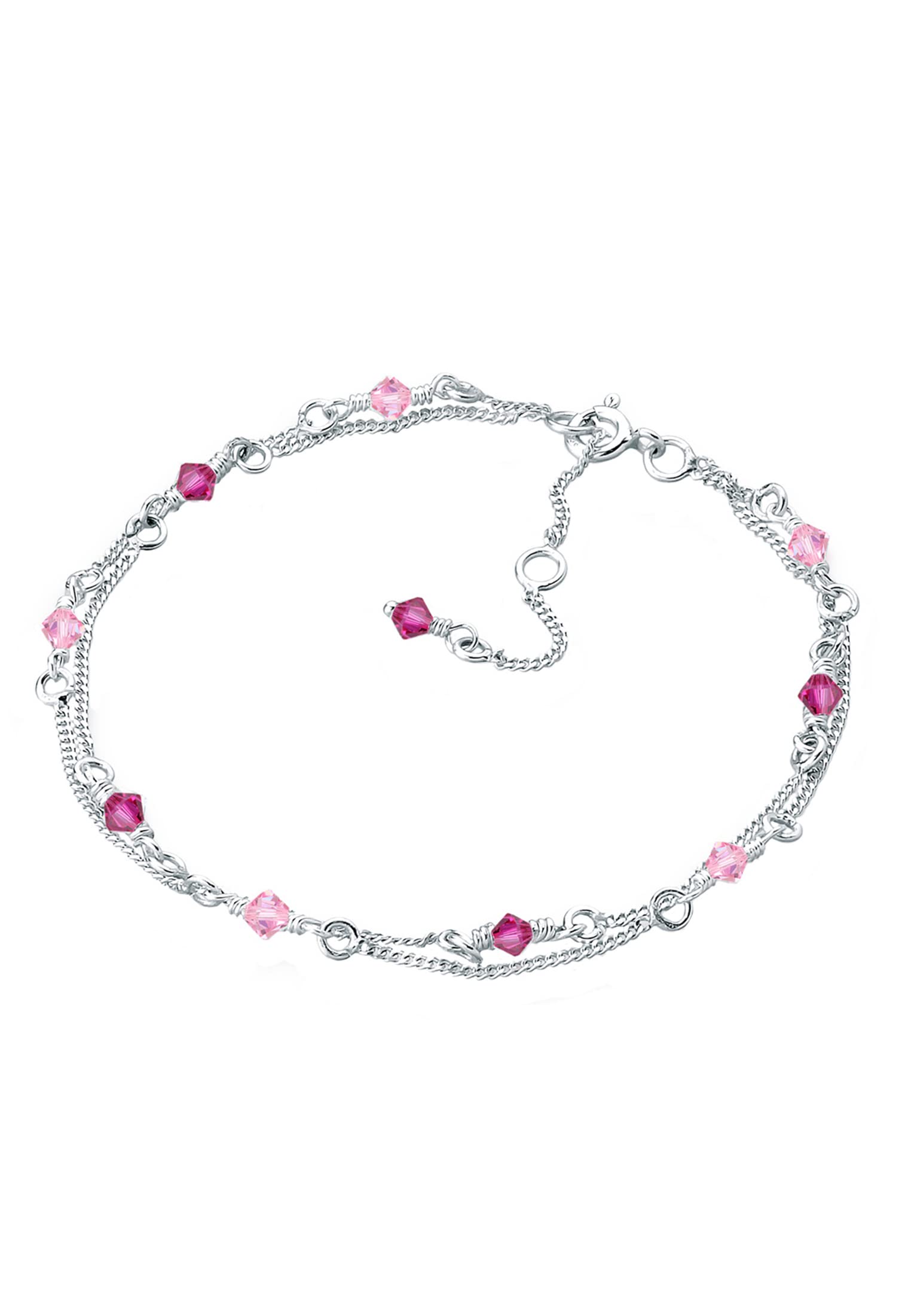 Elli Women's 925 Sterling Silver Xilion Cut Bracelet of Length 18 cm