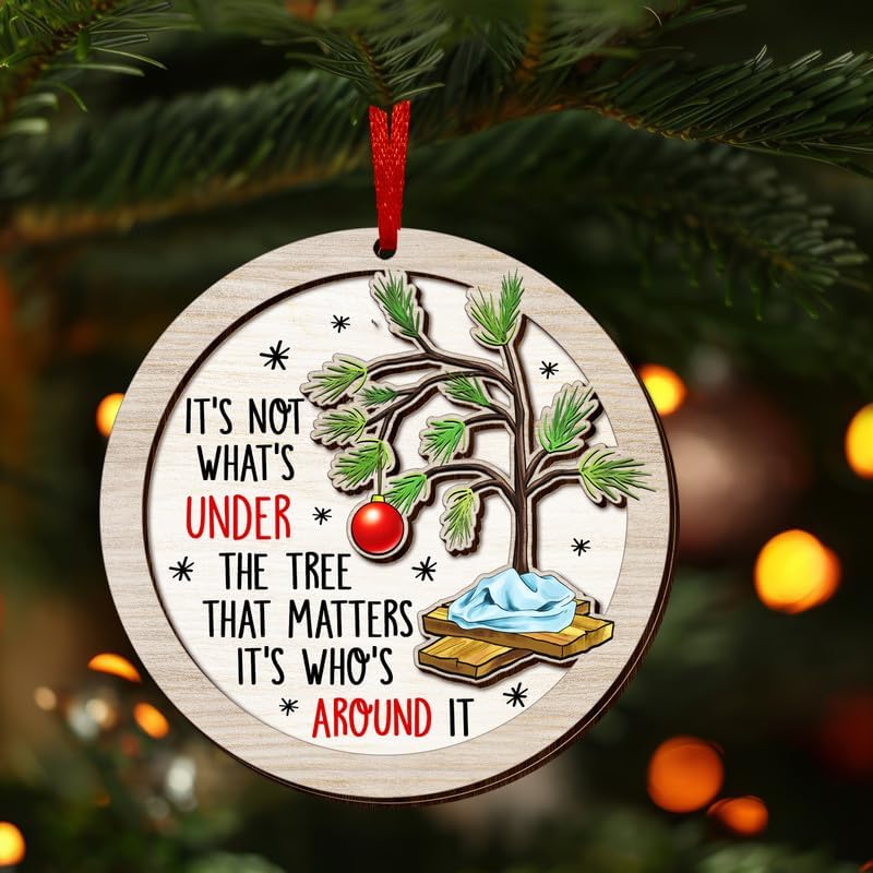 Christmas Family Ornament Gifts for Women Men - Wooden Christmas Ornaments 2025 for Tree Decorations - Family Ornaments for Mom Dad Grandma Grandpa, Gifts for Sister Brother Husband Wife Friend - Image 5