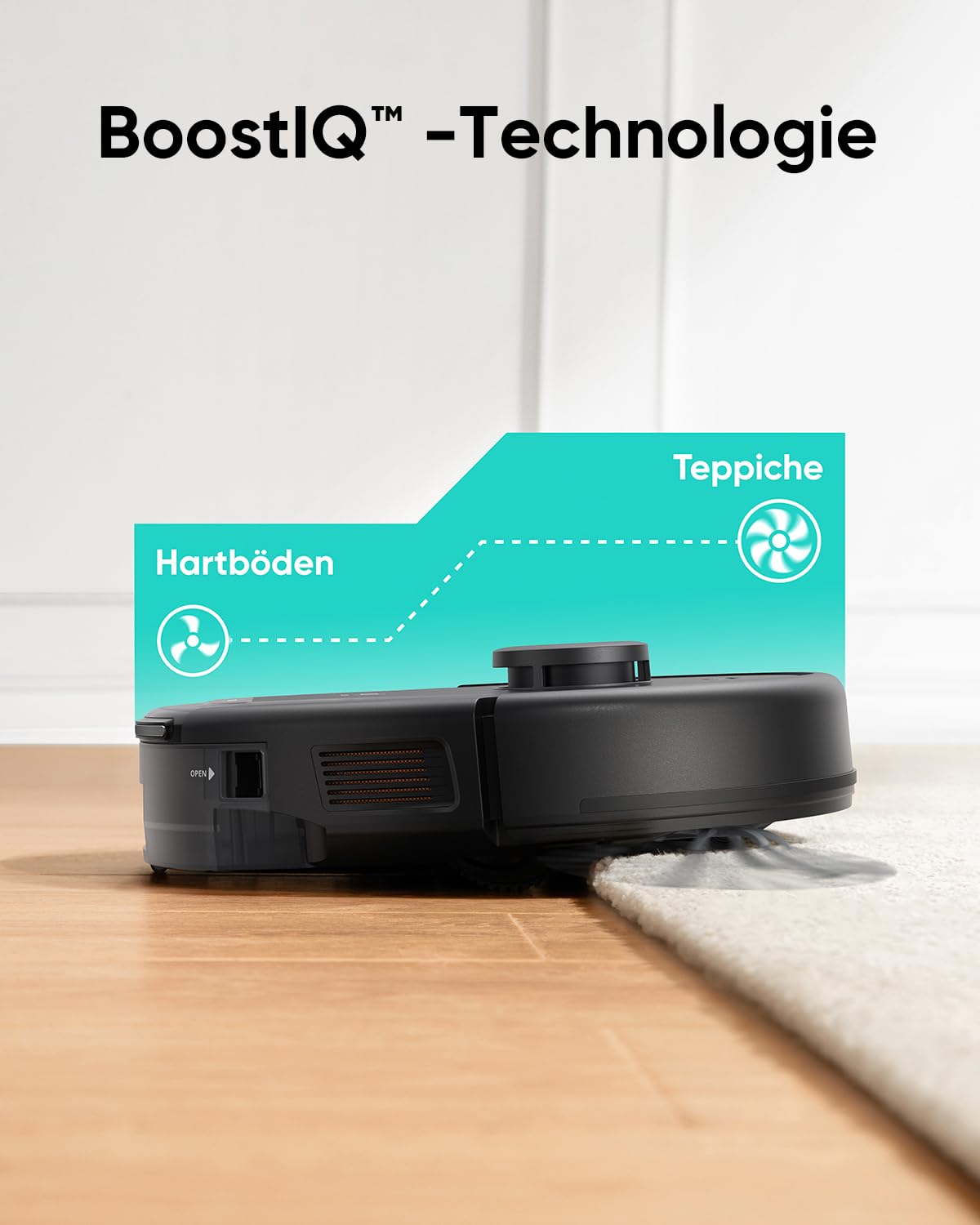 eufy L60 Saugroboter, Ultra Starke 5.000Pa Saugkraft, Staubsauger Roboter mit iPath Laser-Navigation, für gründliche Bodenreinigung, App-Steuerung(Generalüberholt)