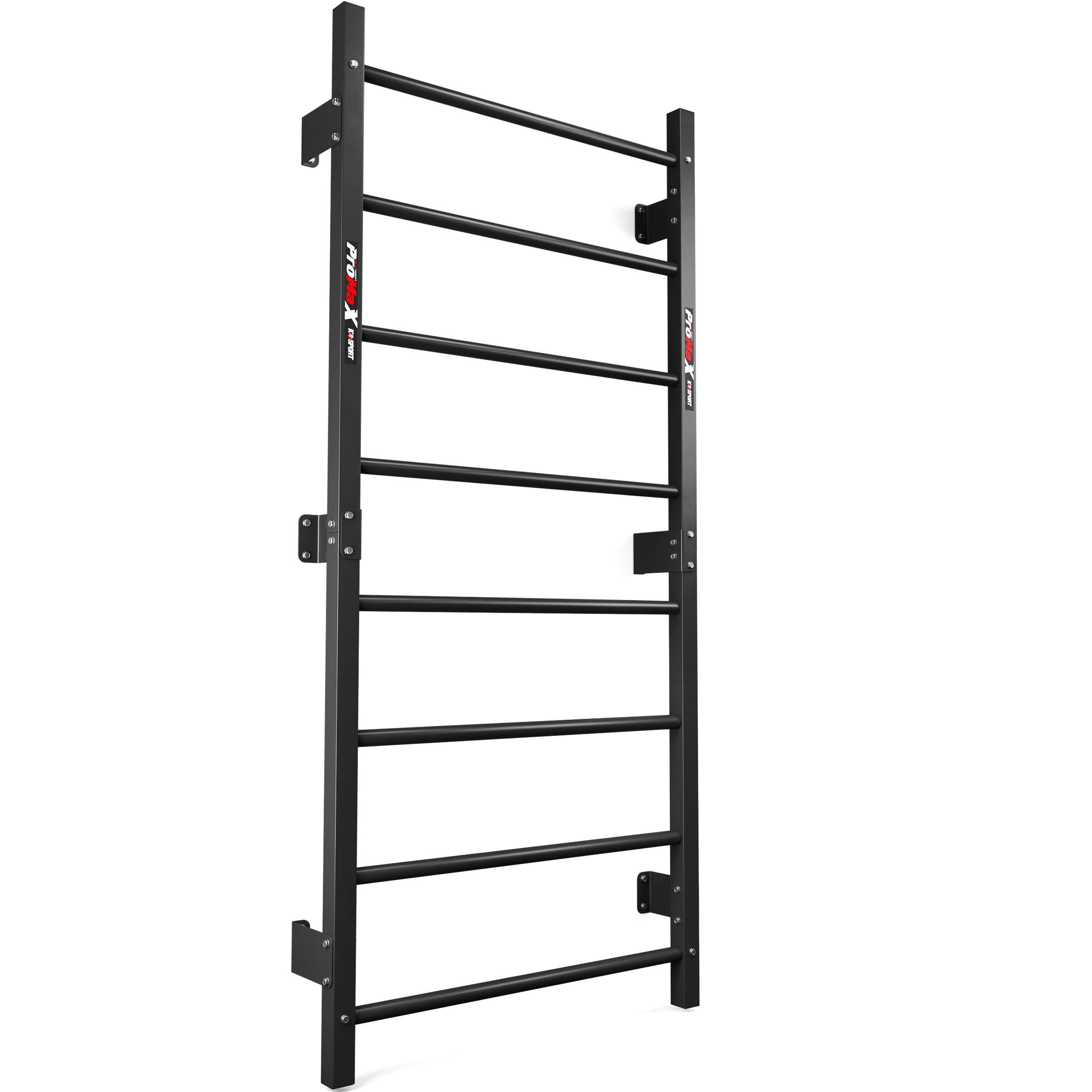 K-Sport: Barras de pared con 8 peldaños, muro de escalada para montaje en pared, muro de peldaño para interiores y exteriores, estación de fuerza para un entrenamiento muscular eficaz, para el hogar