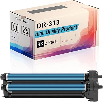 DR-313 Drum Unit Compatible for Konica Minolta bizhub C258 C308 C368 C458 C558 C658 Printers, High Yield 120000 Pages, Print More Pages 2 Pack Black
