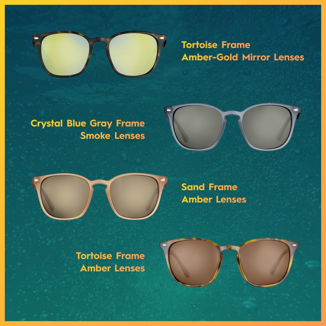 Flying Fisherman Muriel Classic Polarized Sunglasses, Gloss Tortoise Frame/Amber Lens, Medium 4