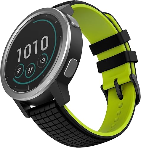 MYSNBKN Compatible con Garmin Vivoactive 4 Band, 0.866 pulgadas de silicona suave para reloj ActiveSamsung Galaxy Watch 1.811 inGear S3 FrontierS3 MYSNBKN Compatible con Garmin Vivoactive 4 Band, 0.866 pulgadas de silicona suave para reloj ActiveSamsung Galaxy Watch 1.811 inGear S3 FrontierS3