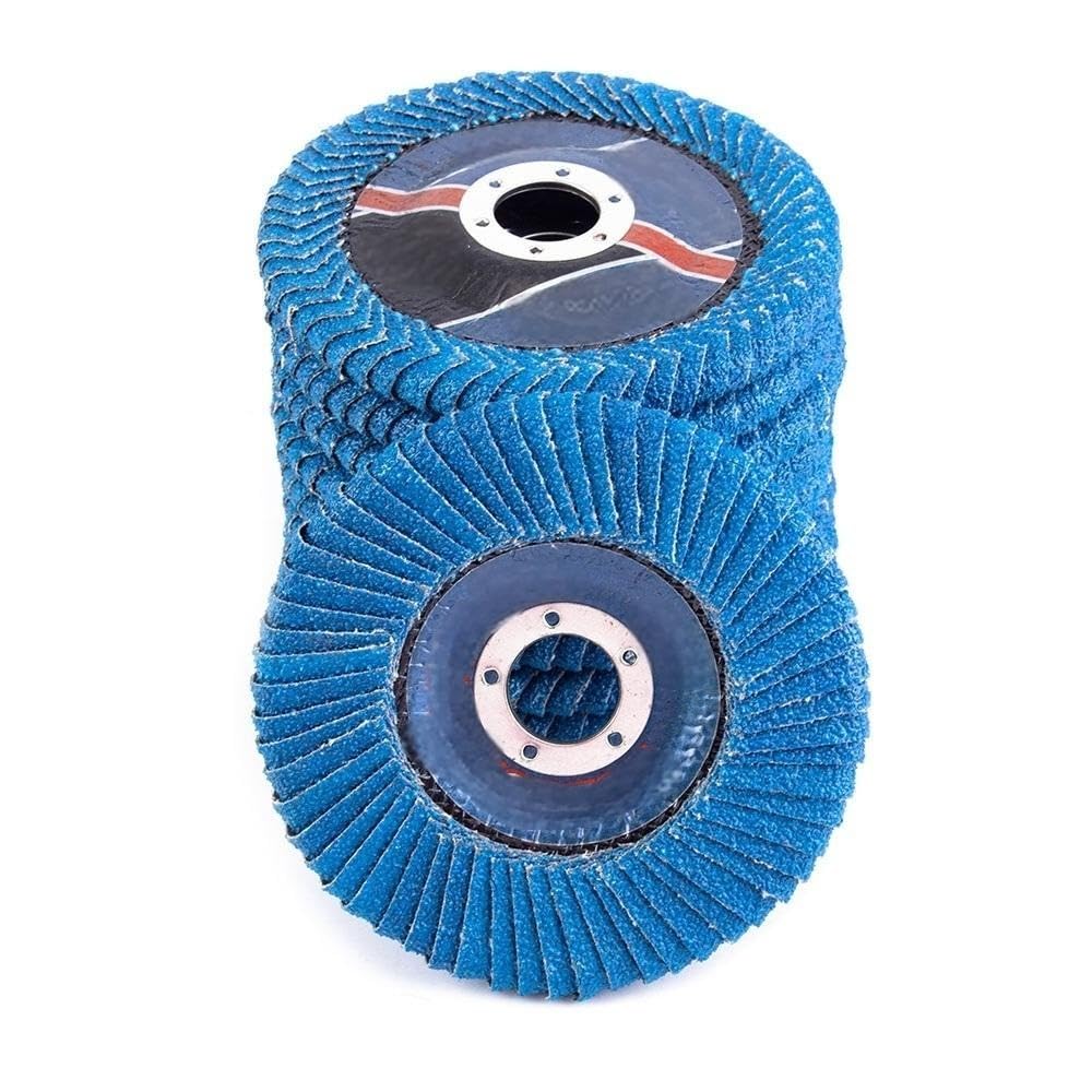 Disco de lijado para amoladora angular 5 discos abrasivos for amoladora angular, grano 60, de láminas profesionales azules 125 mm/5 pulgadas