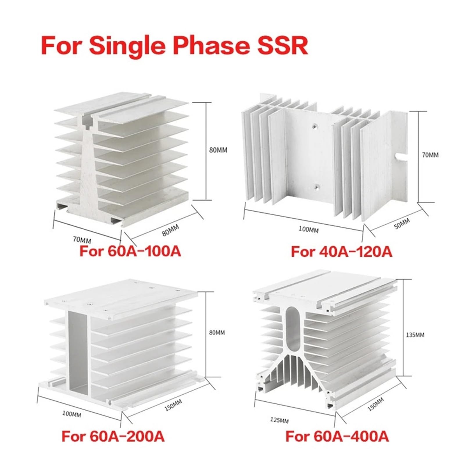 Relé de Estado sólido con Cubierta de plástico, 10A ~ 150A, DA DD AA, Control monofásico de CC, CA de 220V a 3-32VDC SSR-10DA 25DA 40DA(DD,25A)