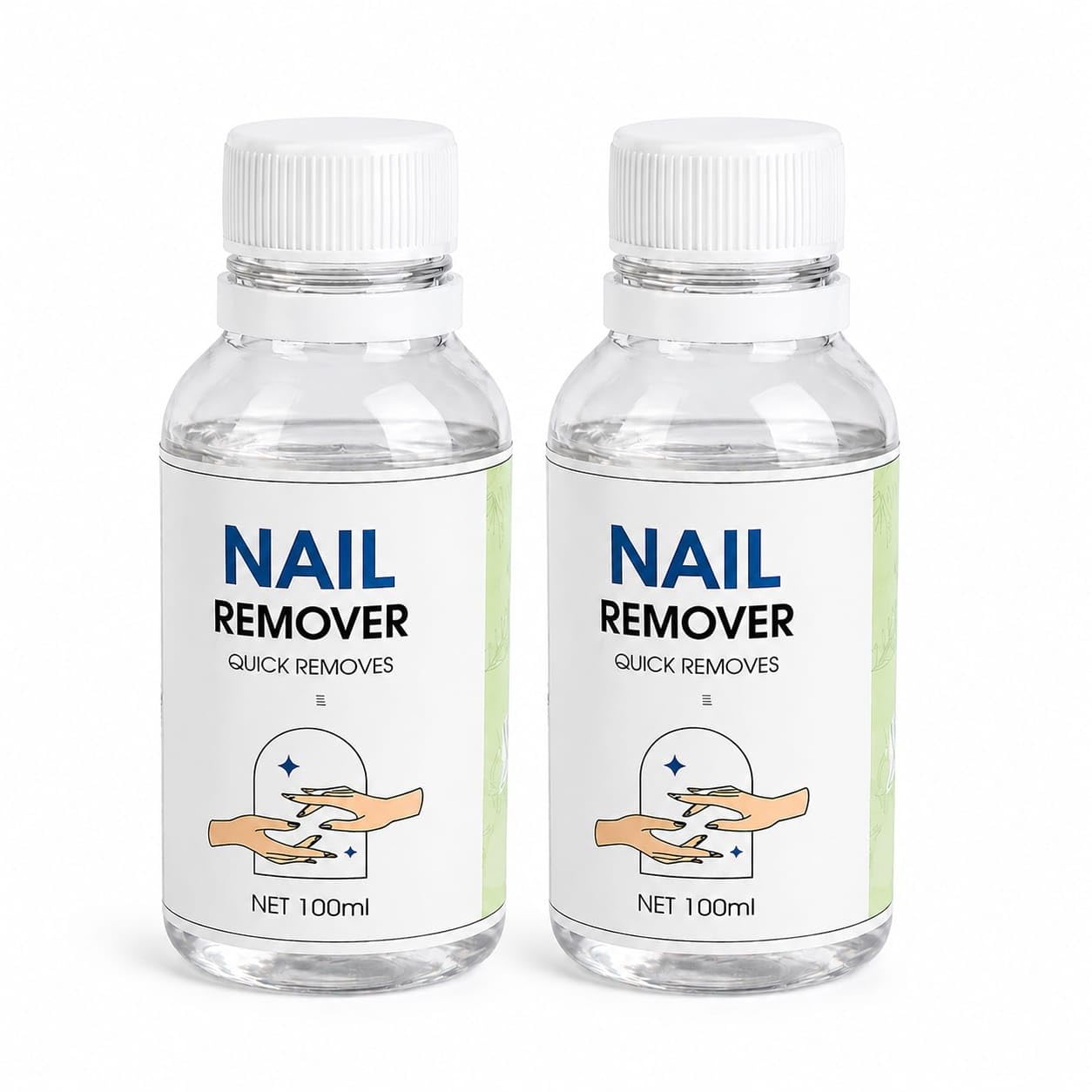Nail Polish Remover, 100ml Fast Nail Remover Liquid for Natural Nails, Removes Nail Polish Quickly, Easy-to-Use Nail Care Solution for Home & Professional Salon (2 Pack)-image-42