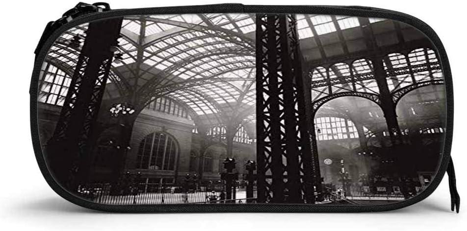 筆箱 高級素材使用ブランド ニューヨークペン鉄道駅インテリアマンハッタン写真 大容量 ペンケース 多機能 筆入れ ペンバッグ ペンポーチ 文具収納バッグ 小学生 多用途 中学生 化粧バッグ 子供 高校生 プレゼント 大学生