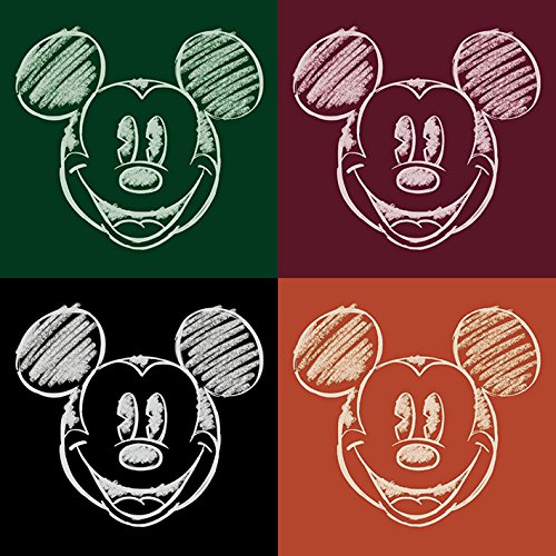 Mickey Mouse (chalk Faces) 40 x 40cm Canvas