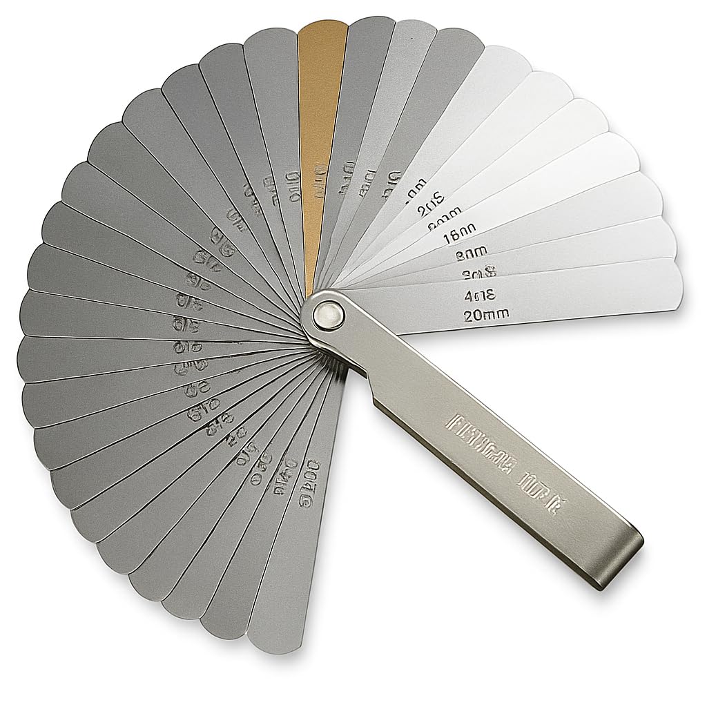 Spessimetro Valvole di Precisione 32 Lame Acciaio Inossidabile 0.04-0.88mm Strumento di Misura Metrici Imperiali