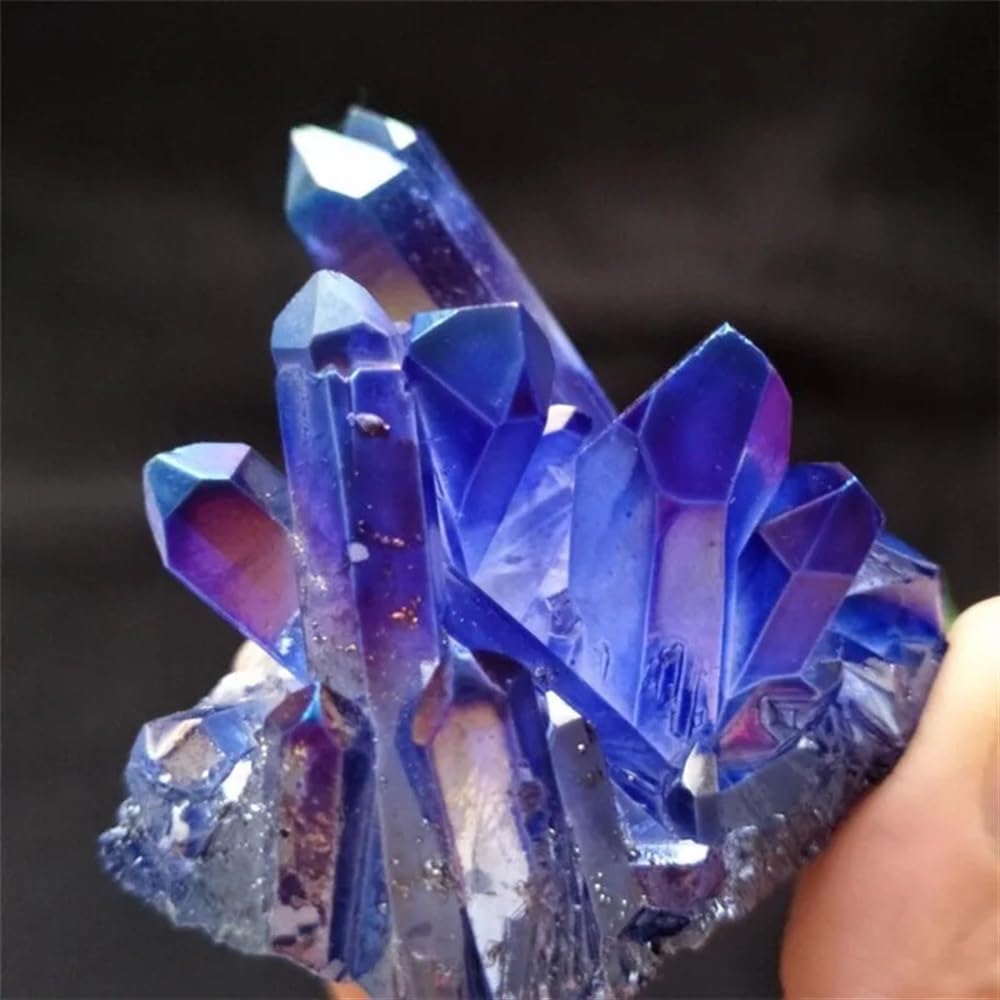 Ylquxeuv One Color Aura Quartz Crystal Titanium Bismuth Silicon Cluster Home Decor