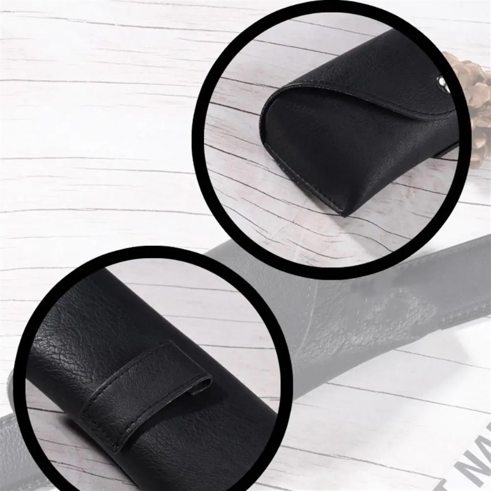 Étui à Lunettes Double Pochette Souple Xnourney - Grand Format 18,5x10,5cm Avec Chiffon Intégré, Noir, Pour Femme