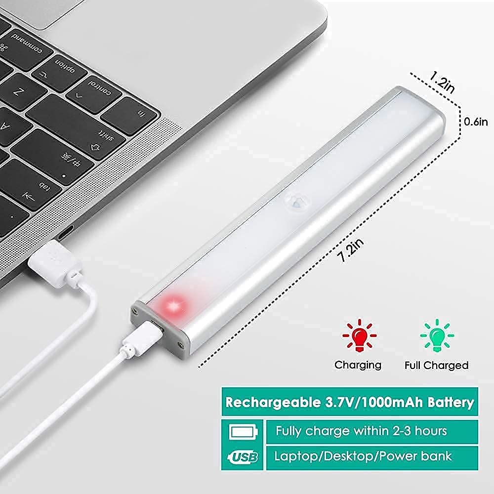 Veilleuse Sans Fil Adhésive Lot De 3 Lampes Rechargeables Avec Télécommande - Pour Armoire, Escalier, Placard - Blanc Froid Veilleuse Prise Electrique