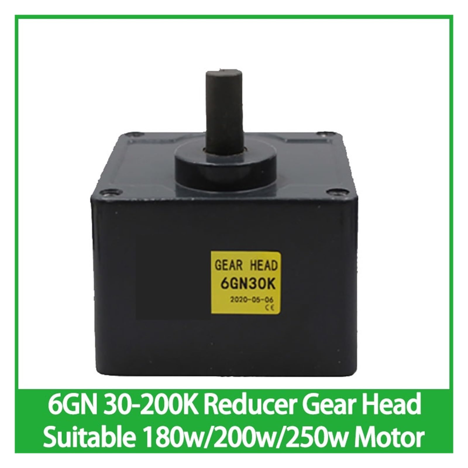Motor paso a paso Caja de cambios con cabezal de engranaje reductor 6GN 30-200K, adecuada for Motor de 180w/200w/250w, reductor de engranajes de regulación de vcidad asíncrono de CA Engranajes de alta