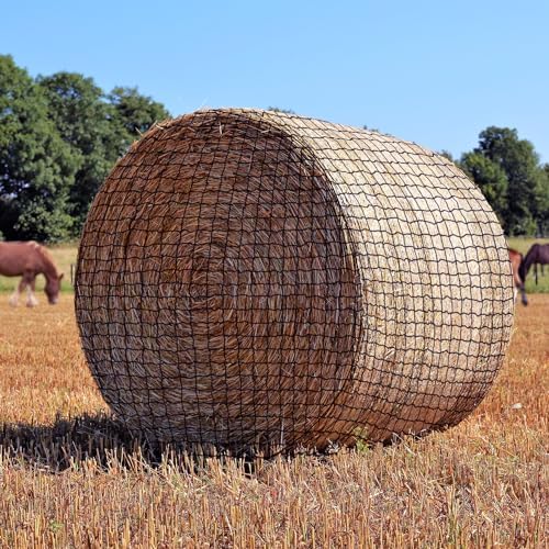Dayimado Large Round Bale Hay Net, 5x5 Ft Sturdy Hay Net